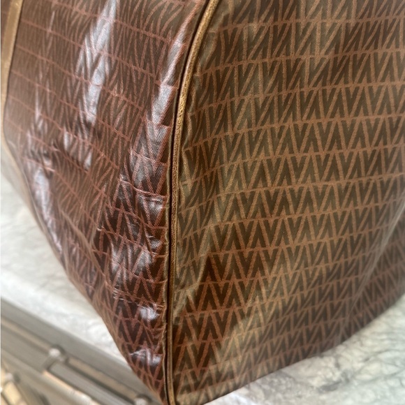 Valentino Vintage Brown Patterned Duffel Bag - Picture 4 of 16